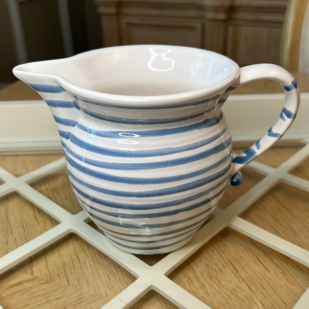 Gmundner Keramik Blue Flamed Milk Pitcher